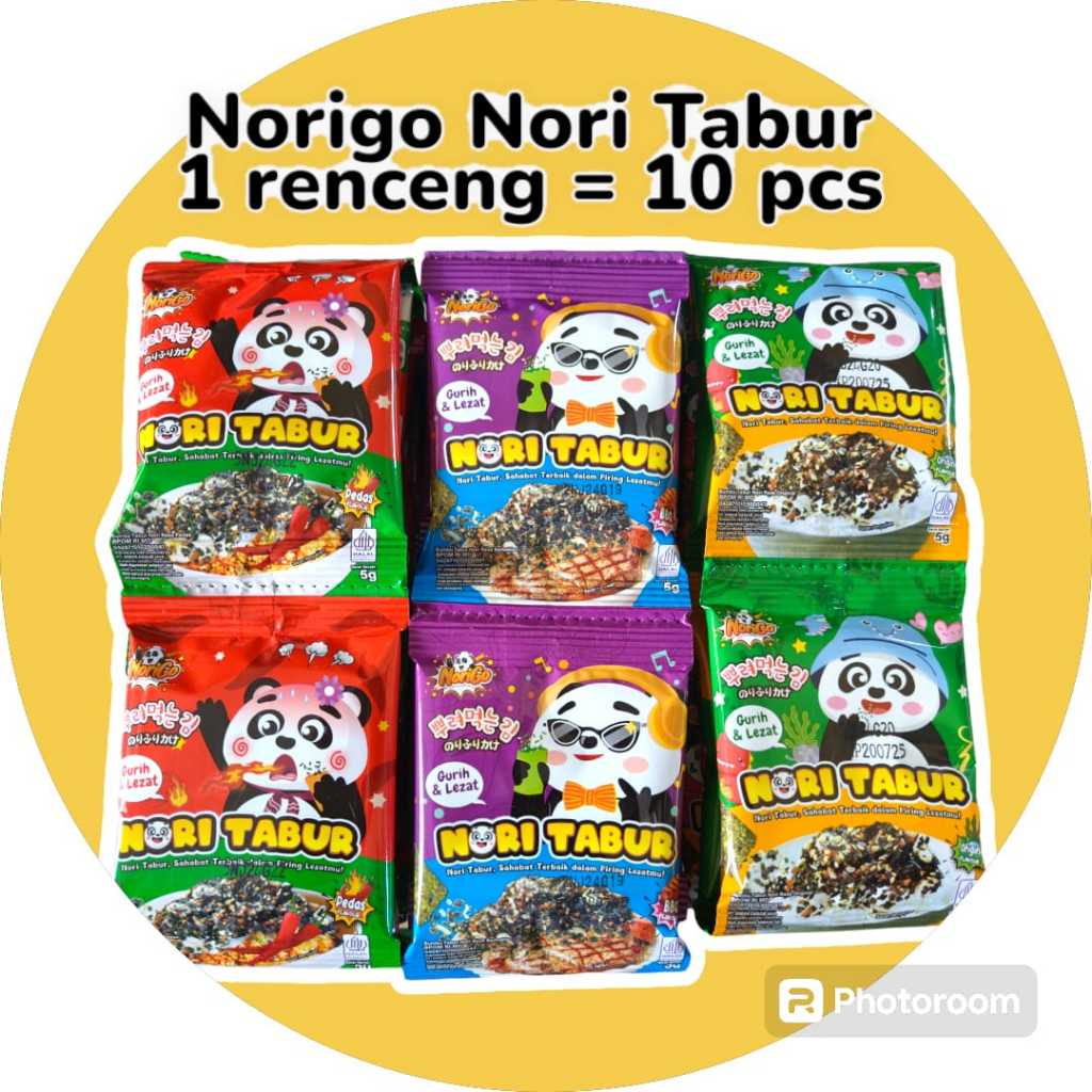 

NORI TABUR NORIGO RUMPUT LAUT TABUR (1 RENCENG = 12 PCS)