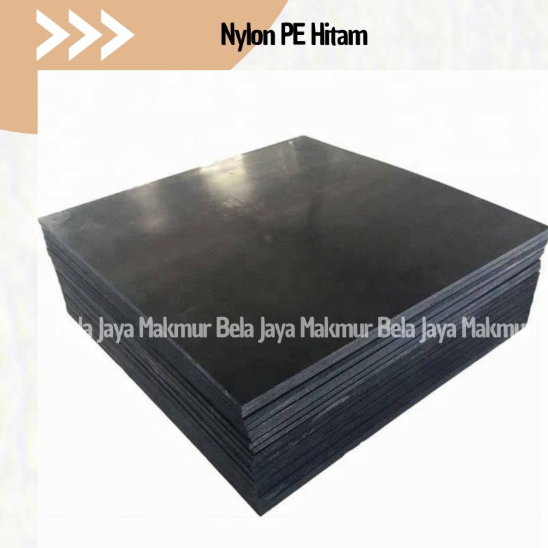 Nylon PE Hitam Lembaran 1x2 Tebal 2mm 3mm 4mm 5mm 6mm 7mm 8mm 10mm 12mm 15mm 20mm Lebar 122x244cm/ P