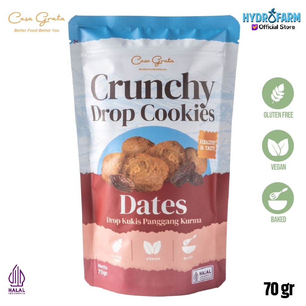 

Casa Grata - Crunchy Drop Cookies Dates / Kurma Gluten Free