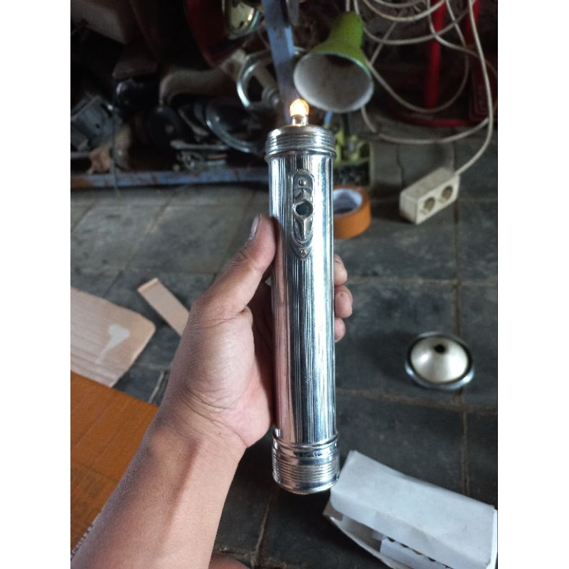 senter eveready kuningan jadul hongkong baterai 3 nyala