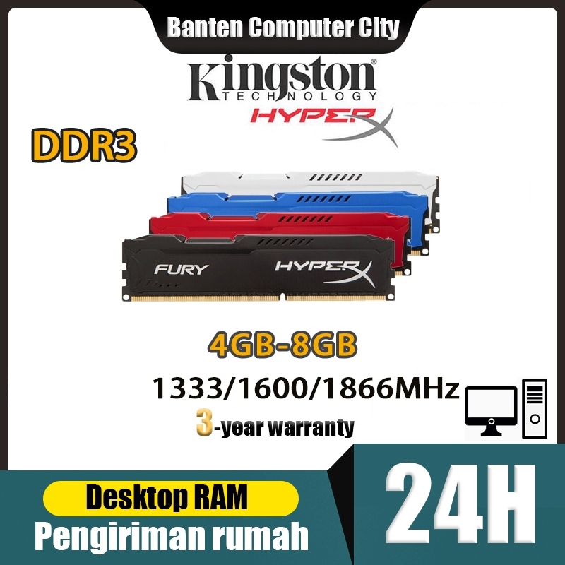 Pengiriman Jakarta Dektop RAM DDR3 4GB 8GB Kingston Hyperx Desktop RAM DDR3 1.5V 1333 1600 1866MHZ