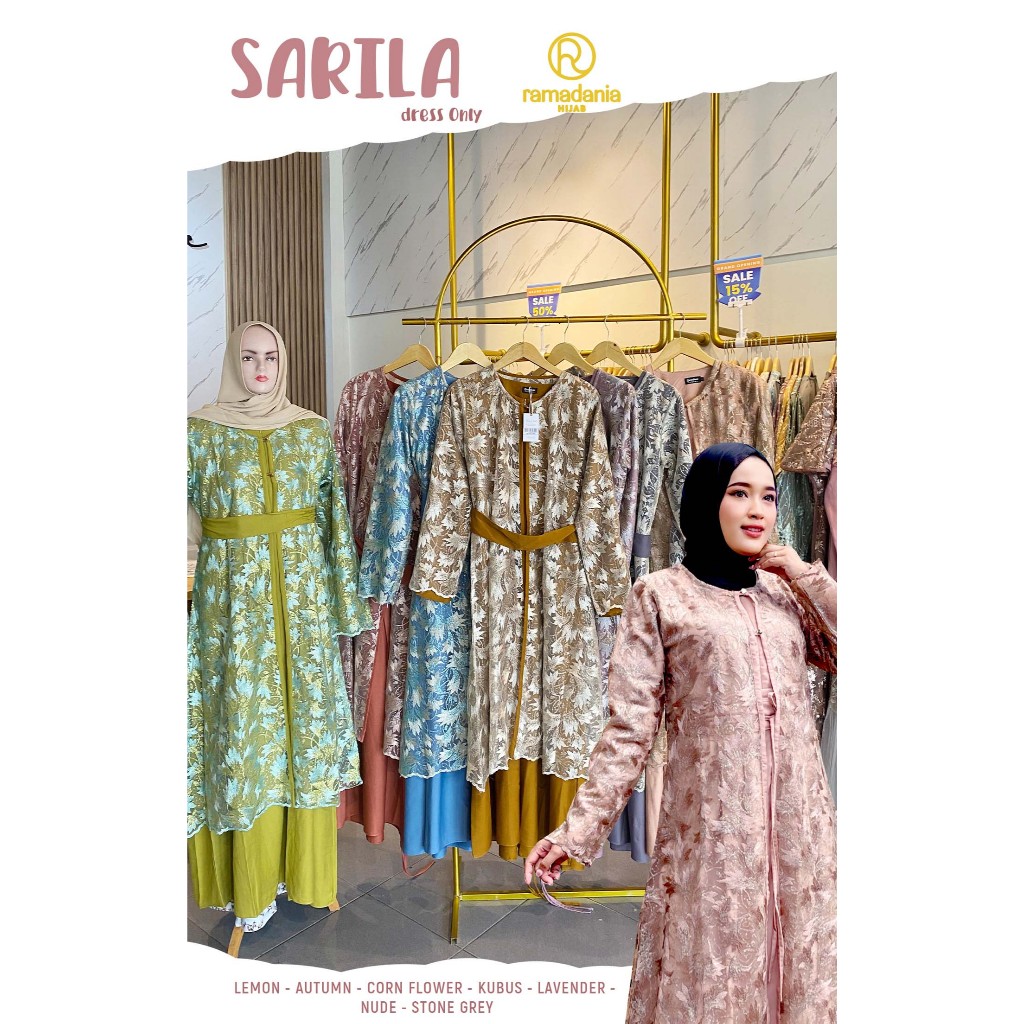 RAMADANIA SARILA TILE 04 DRESS ONLY -DRESS BROKAT- GAUN- DRESS KONDANGAN - LAMARAN - NIKAHAN  WISUDA
