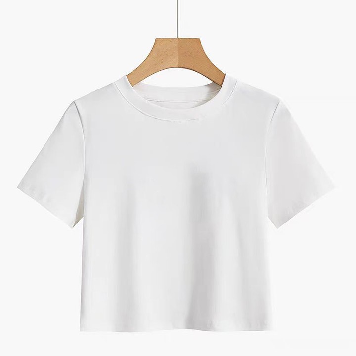 XiaozhaiNv kaos polos crop baju crop wanita korea baju crop wanita korea baju cewek baju atasan wani