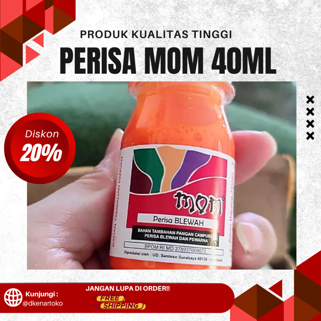 

PROMO SPESIAL|Perisa MOM 40ML rasa BLEWAH untuk ES / Minuman / KUE dan PUDDING sejak tahun