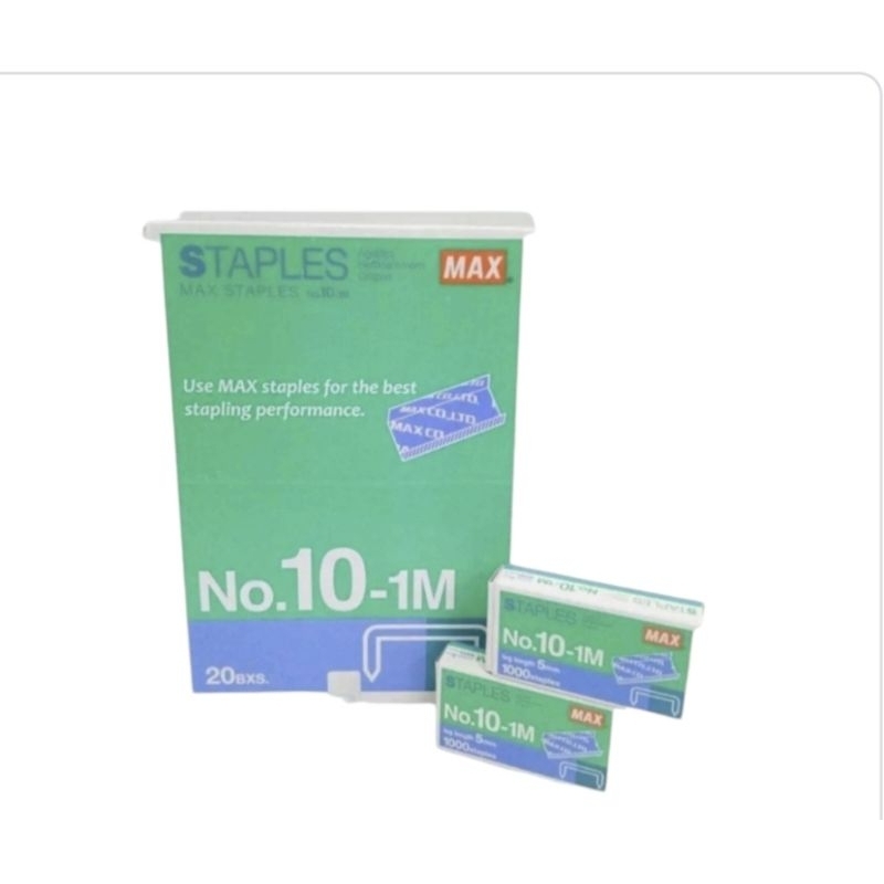 

MAX ISI STAPLES NO 10 / STAPLES HEKTER NO 10-1M {1kotak isi 20box kecil}