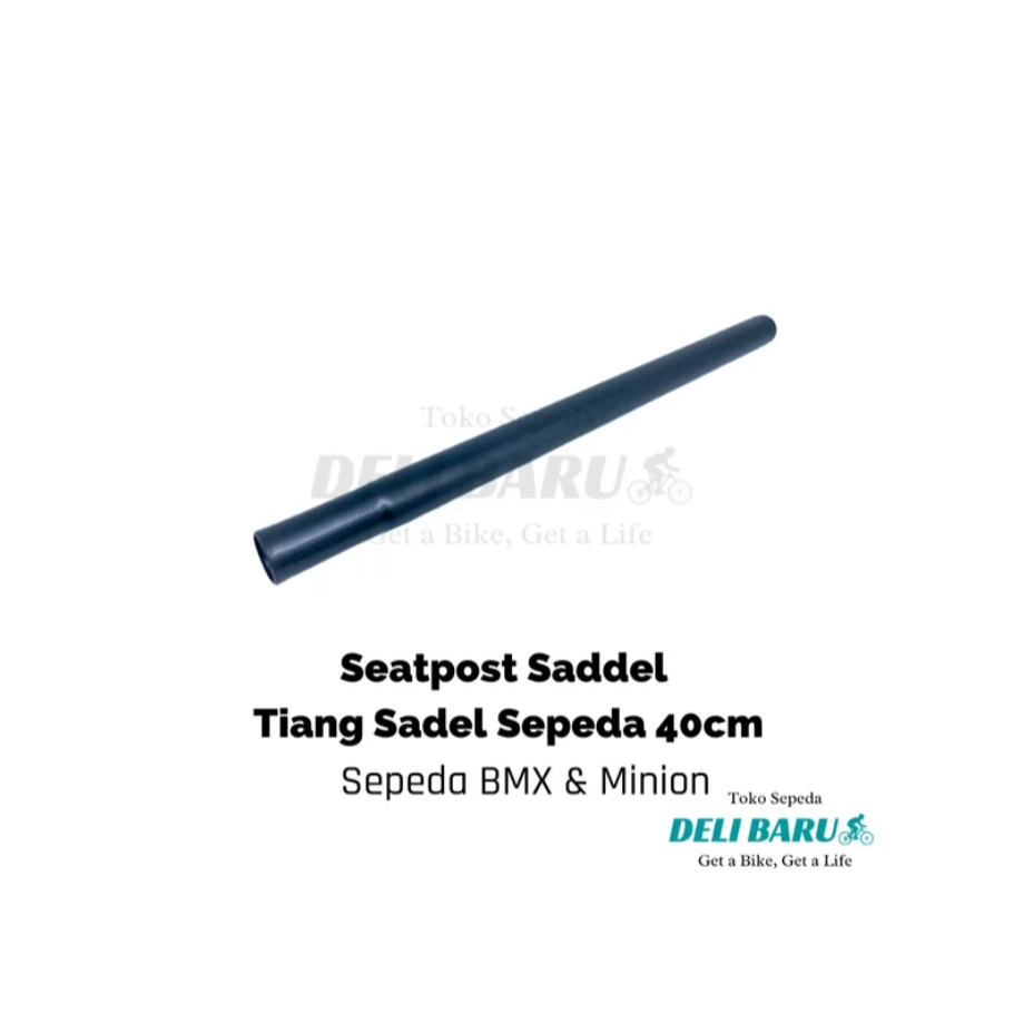Seatpost 25.4 mm tiang sadel panjang 40 cm besi hitam sepeda BMX minion