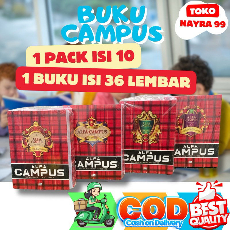 Buku tulis campus besar 1 pack 10 buku 1 buku isi 36 lembar