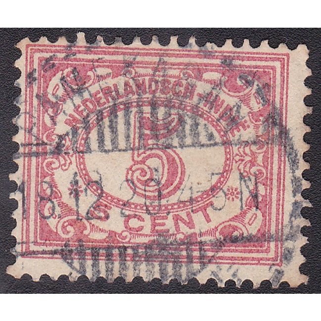 

A 10456 SATU BUAH PRANGKO NED INDIE NOMINAL 5C NUMERICAL CAP PAMEKASAN 18 DESEMBER 1920
