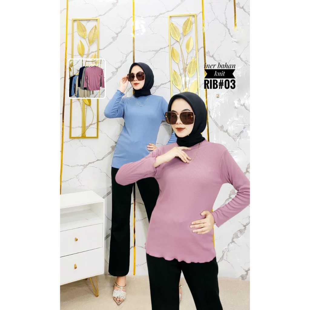 INER ATASAN RAJUT KNIT RIB BAJU WANITA MODEL TERBARU // ATASAN KNIT LENGAN PANJANG//ATASAN KNIT INER