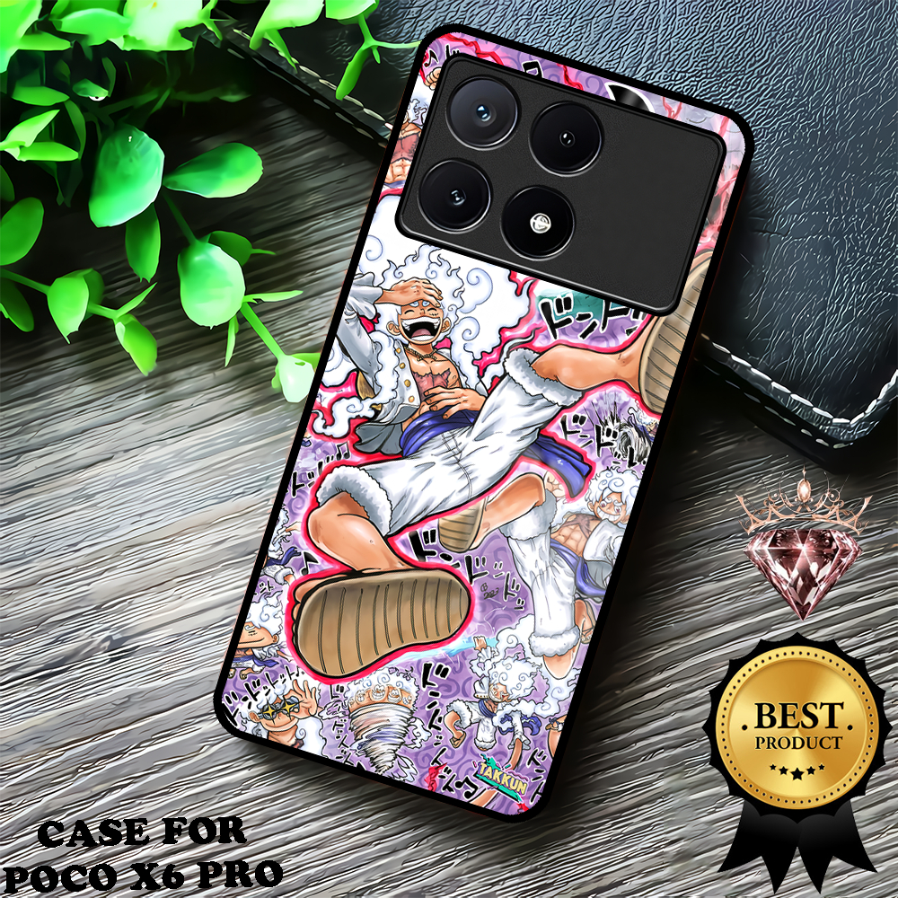 Case Kilau Poco X6  Pro | [NB29] Casing Glossy Pic HD Motif Wallpaper One Piece Luffy | Kesing Hp Xi