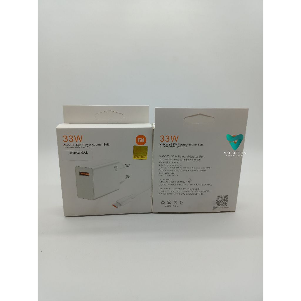 CHARGER / TC XIAOMI 33W ORIGINAL 100% USB TYPE C