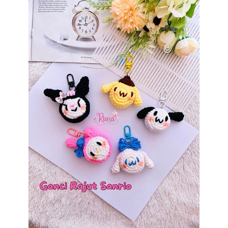 Gantungan Boneka Rajut Sanrio. Gantungan Tas / Kunci Rajut. Boneka Rajut
