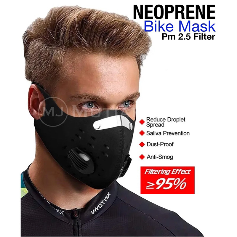 Masker Sepeda Motor dengan Filter Anti Polusi dengan Filter Buff Kain Terbaik Ninja Pengendara Motor