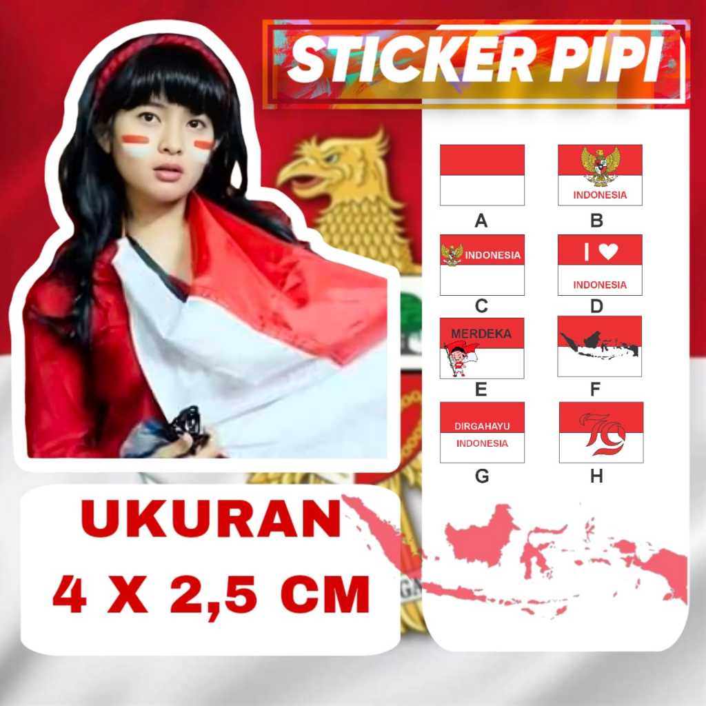 

STICKER PIPI 17 AGUSTUS MERAH PUTIH CUSTOM WATERPROOF