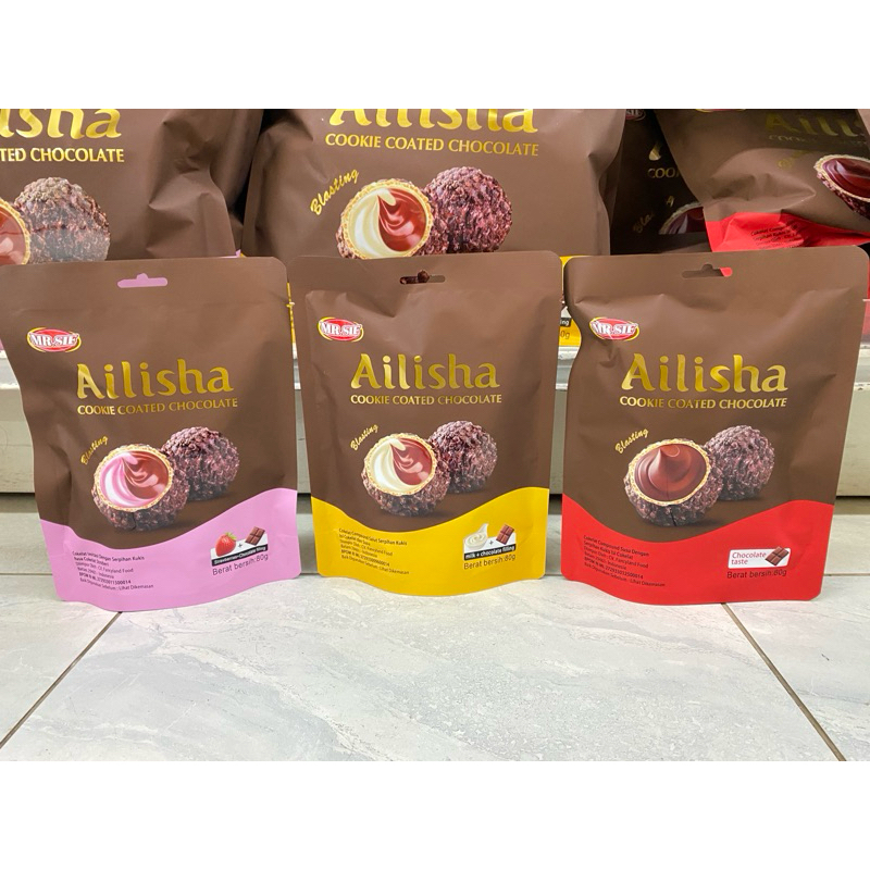 

Ailisha MR SIF Choco Ball Cookies Coated 80 gr / Coklat Ailisha Malaysia / Coklat Singapore