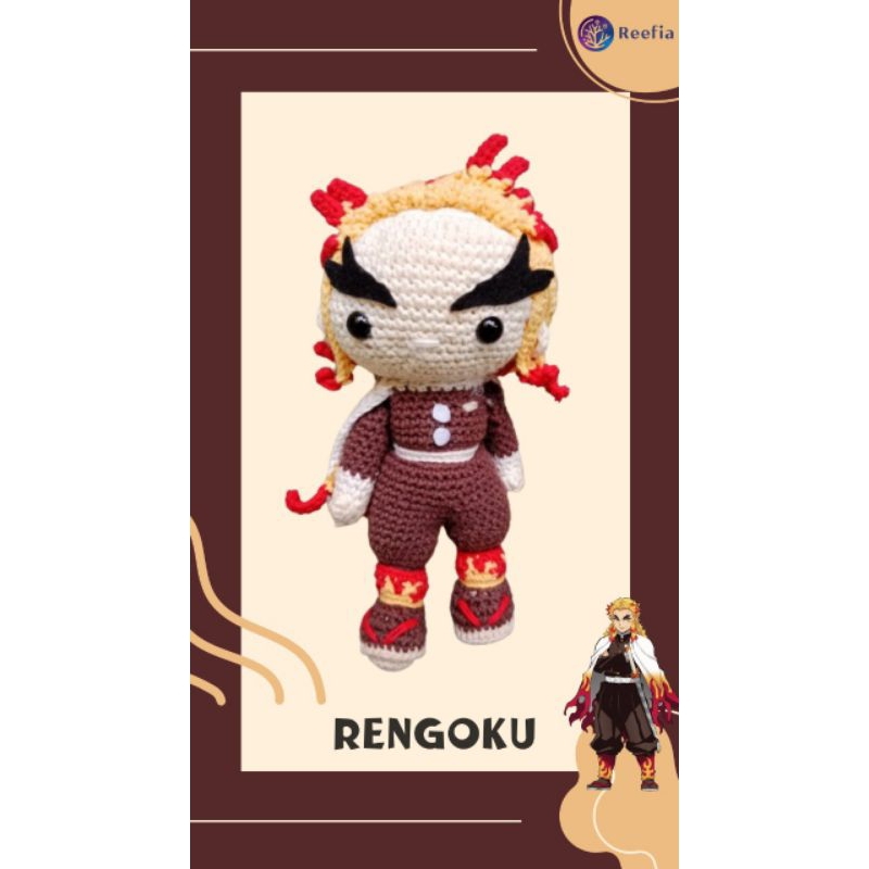 Boneka Rajut Amigurumi Handmade RENGOKU