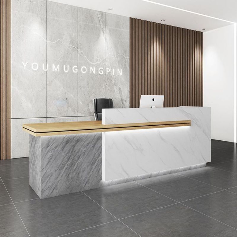 meja resepsionis panjang 3 meter