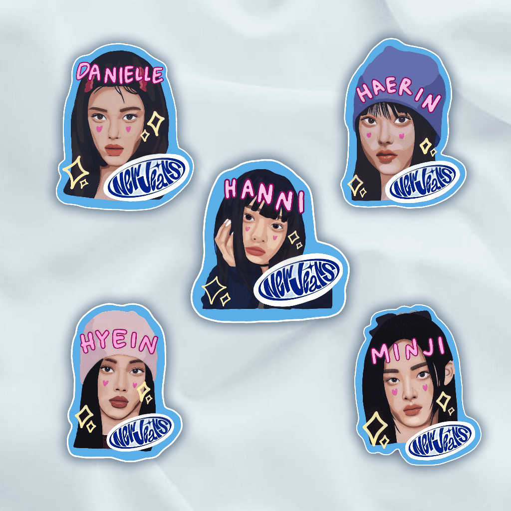 

NEW JEANS STICKER SET / NWJNS KPOP STICKER / FANART STICKER / STICKER KPOP