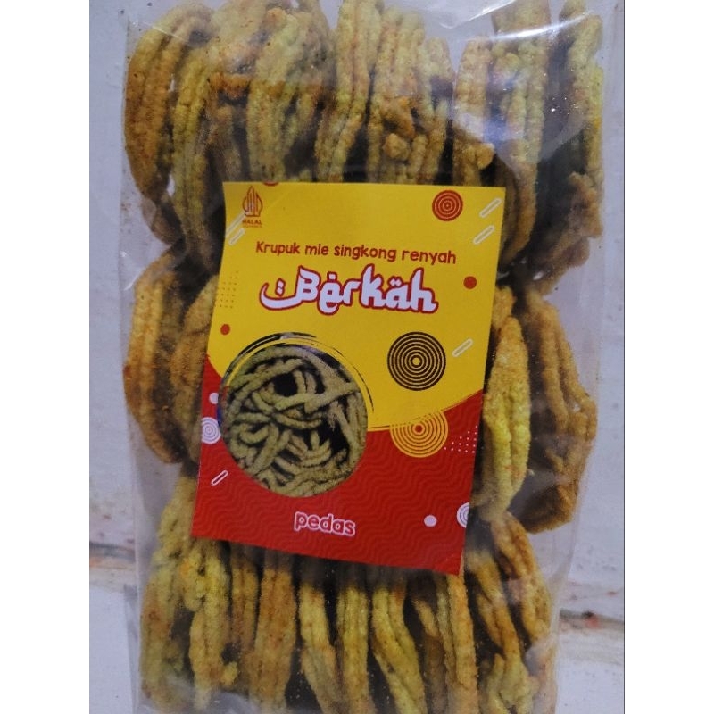 

kerupuk mie singkong rasa pedas gurih