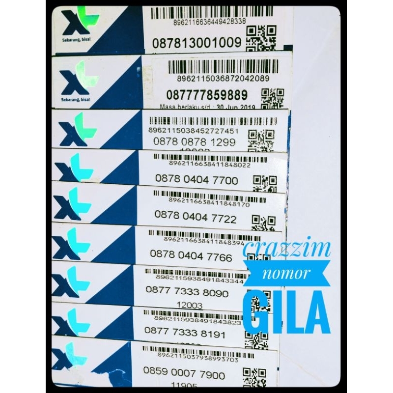 Nomor Cantik XL double triple. Nomor Cantik Super. Kartu Perdana Cantik