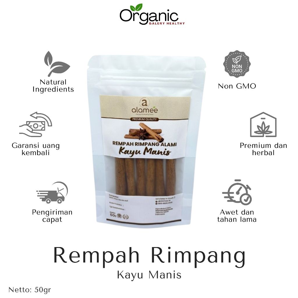 

KAYU MANIS CINNAMON STICK HERBAL HEALTHY REMPAH BATANG RIMPANG ORGANIK ALAMI