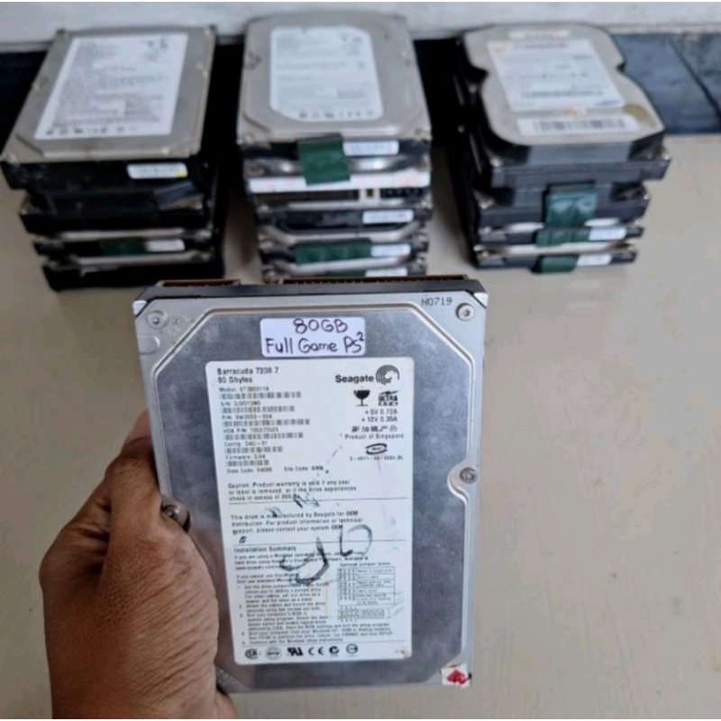 Hdd Internal ata 80gb Full Game PS2