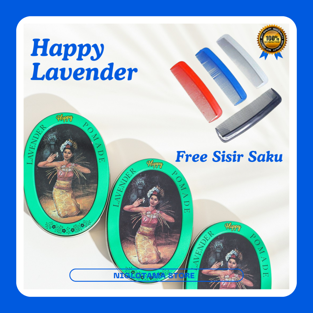 FREE SISIR Happy Lavender Pomade Brilliantine - Setipe dengan Rita Tokyo Night Vycaris Lavender Poma