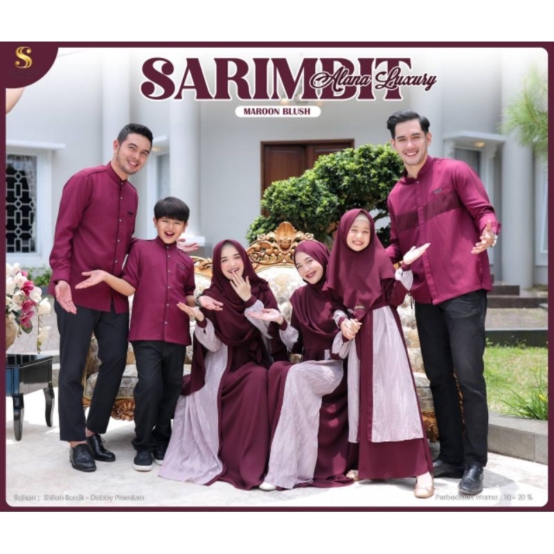 Dilovable.id | SARIMBIT ALANA LUXURY SARIMBIT KOMBINASI GAMIS LEBARAN BY. SS HIJAB