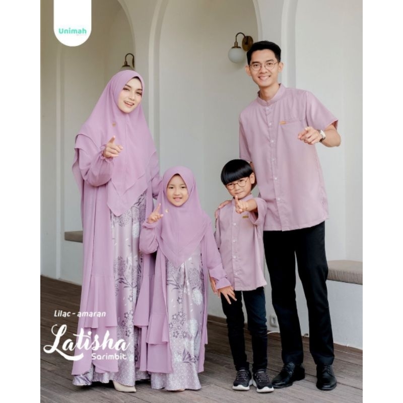 Dilovable.id | SARIMBIT LATISHA OUTER MOM WARNA LILAC GAMIS LEBARAN BY. UNIMAH