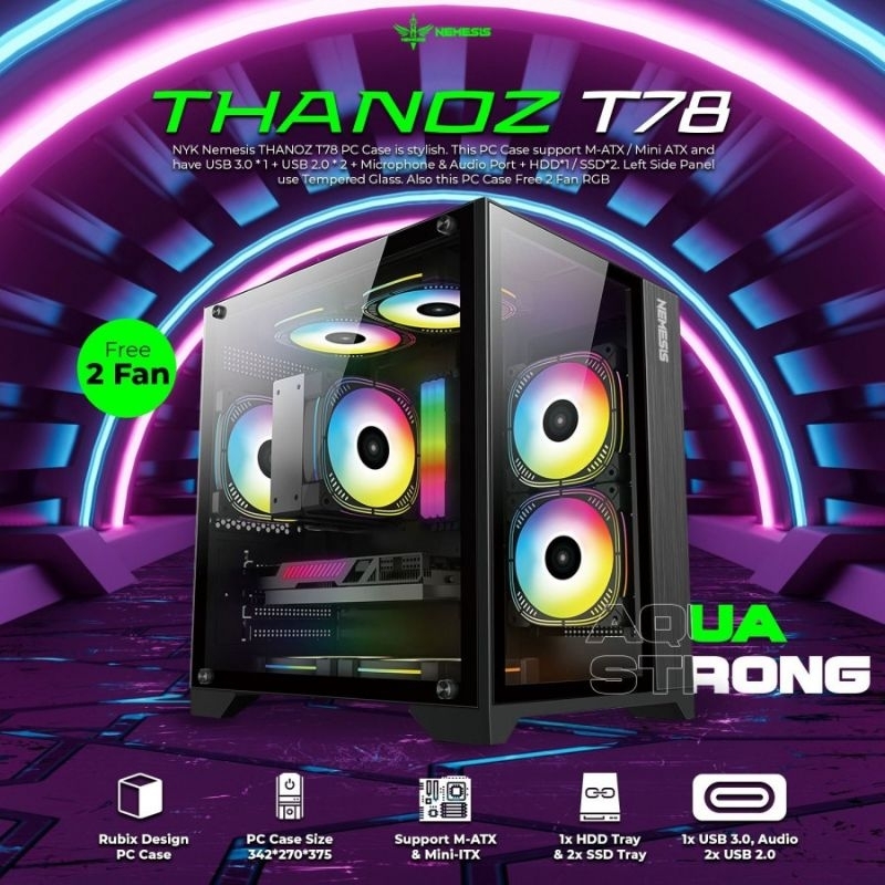 PC CASE GAMING  NYK NEMESIS THANOZ T78 BLACK