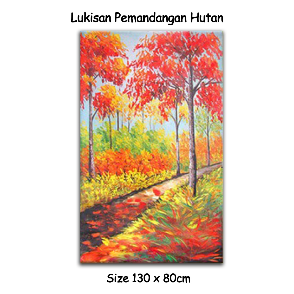 Lukisan Pemandangan Hutan PZ104