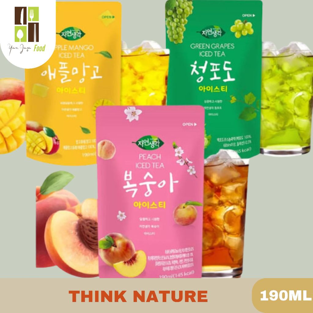 

Think Nature Iced Tea Apple Mango Peach Green Grapes / Minuman Berperisa Buah / Teh Impor Korea 190ml