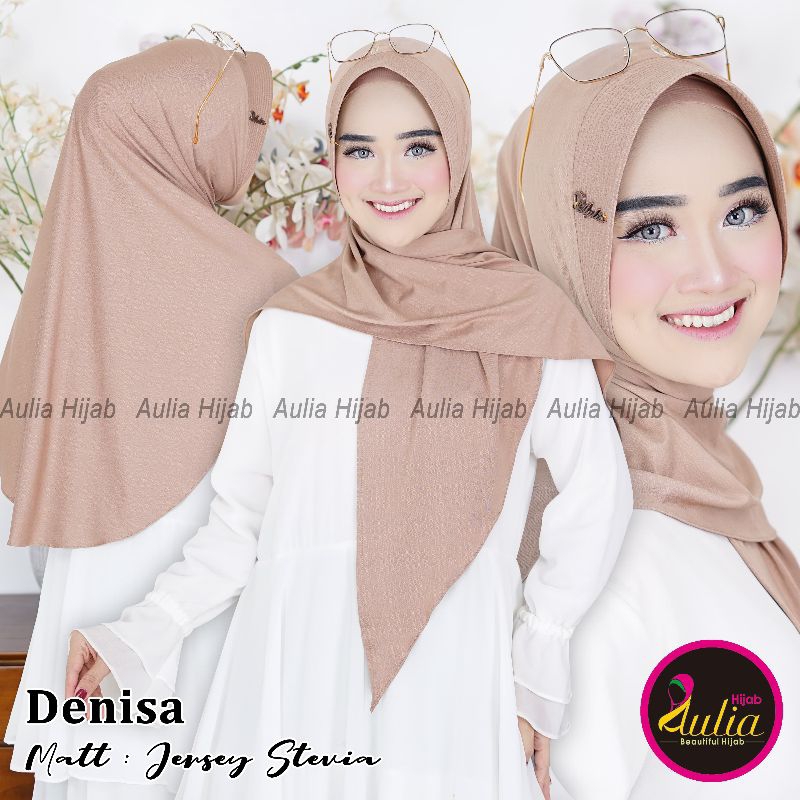 Jilbab Segitiga instan motif /Segitiga jersey pet antem DENISA Ori Aulia