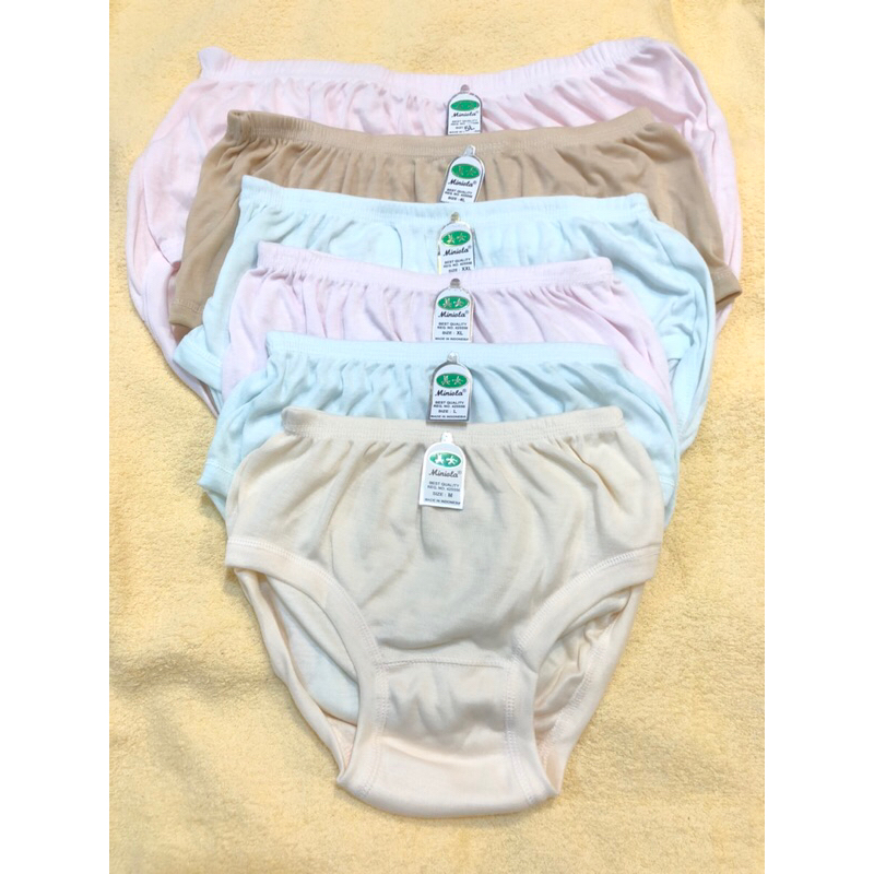 6 pcs Cd Miniola Celana Dalam Wanita Kaos Halus