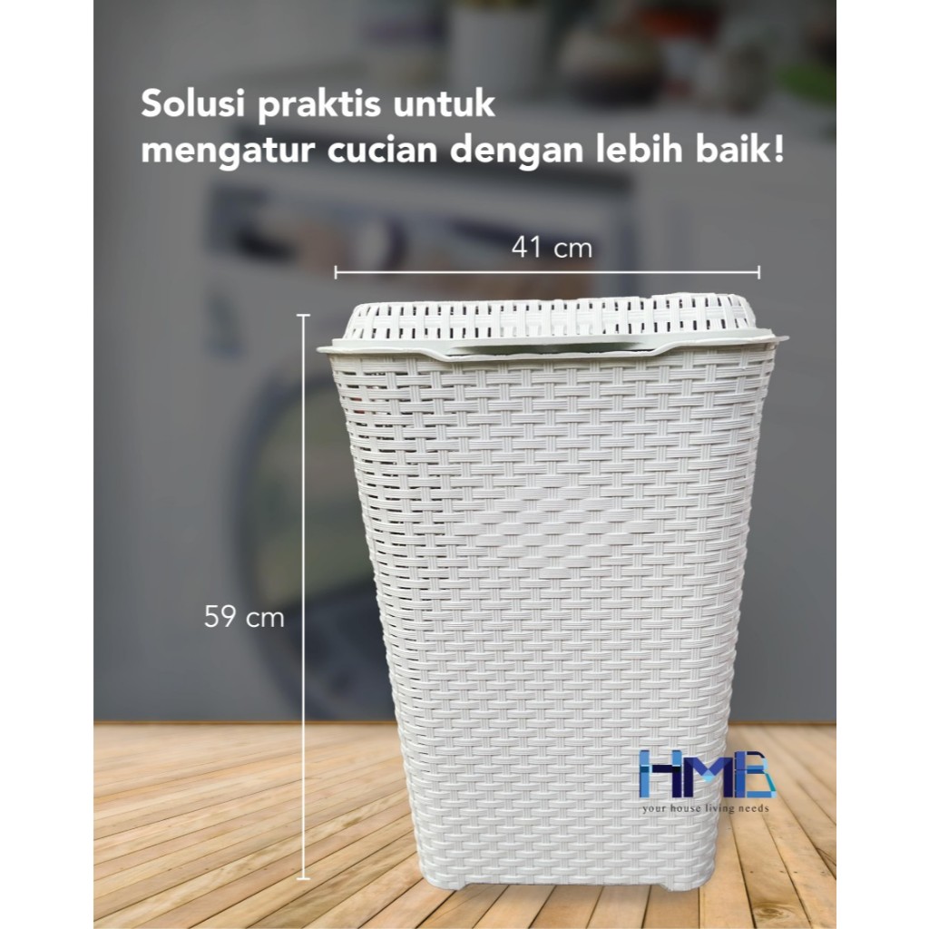 Keranjang Baju Laundry Motif Rotan Club, Laundry Basket Club CRB 800 CRB 900