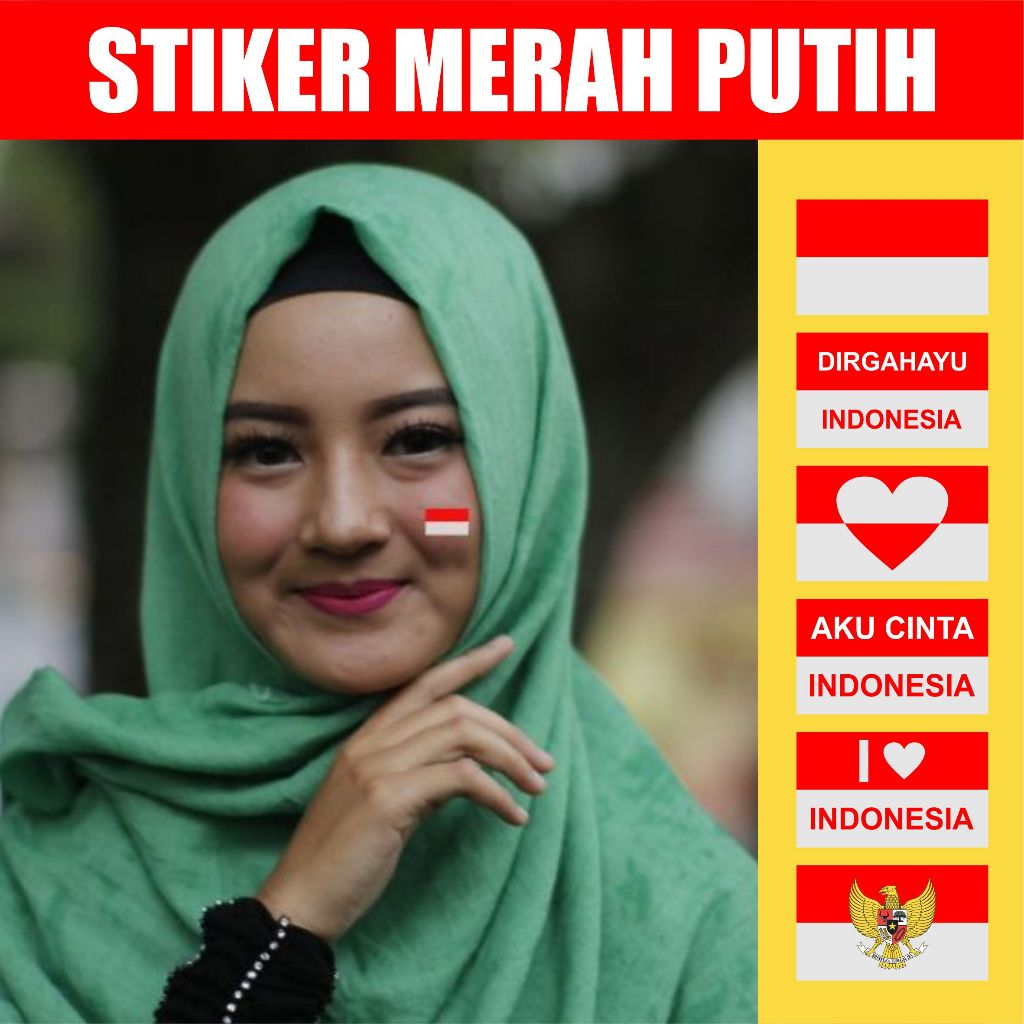 

Stiker Pipi Bendera Nasional Indonesia Merah Putih 17 Agustus HUT 49 RI Sticker