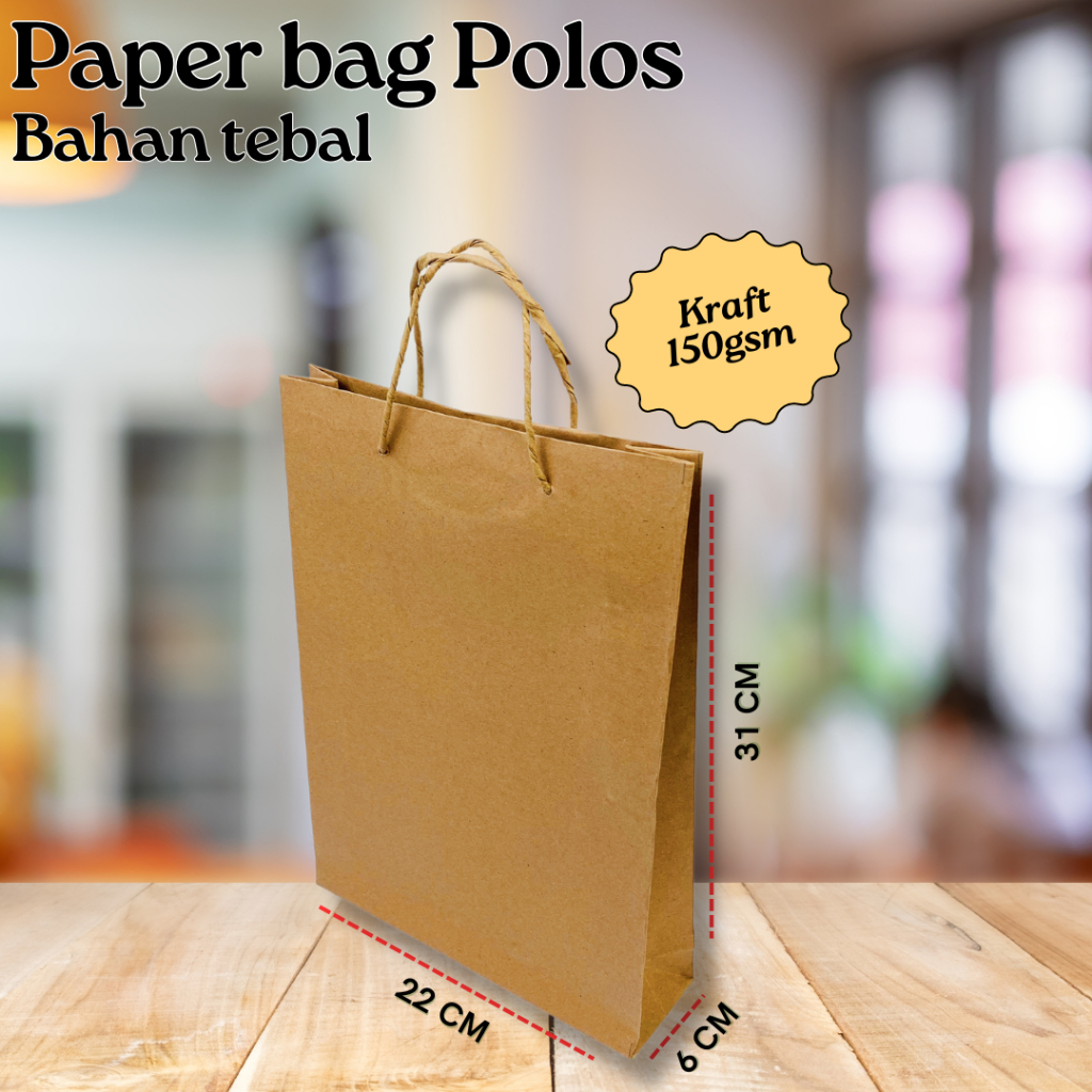 

Paper bag Souvenir / Paperbag Buku / Tas baju ukuran 22 x 6 x 31CM