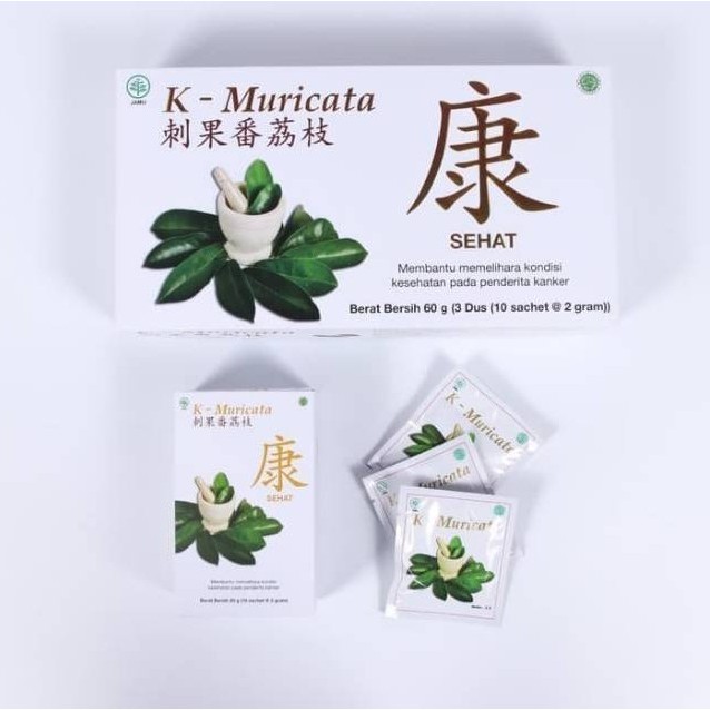 Teh Herbal K-Muricata KMuricata Original Obat Anti Kanker 30 Sachet