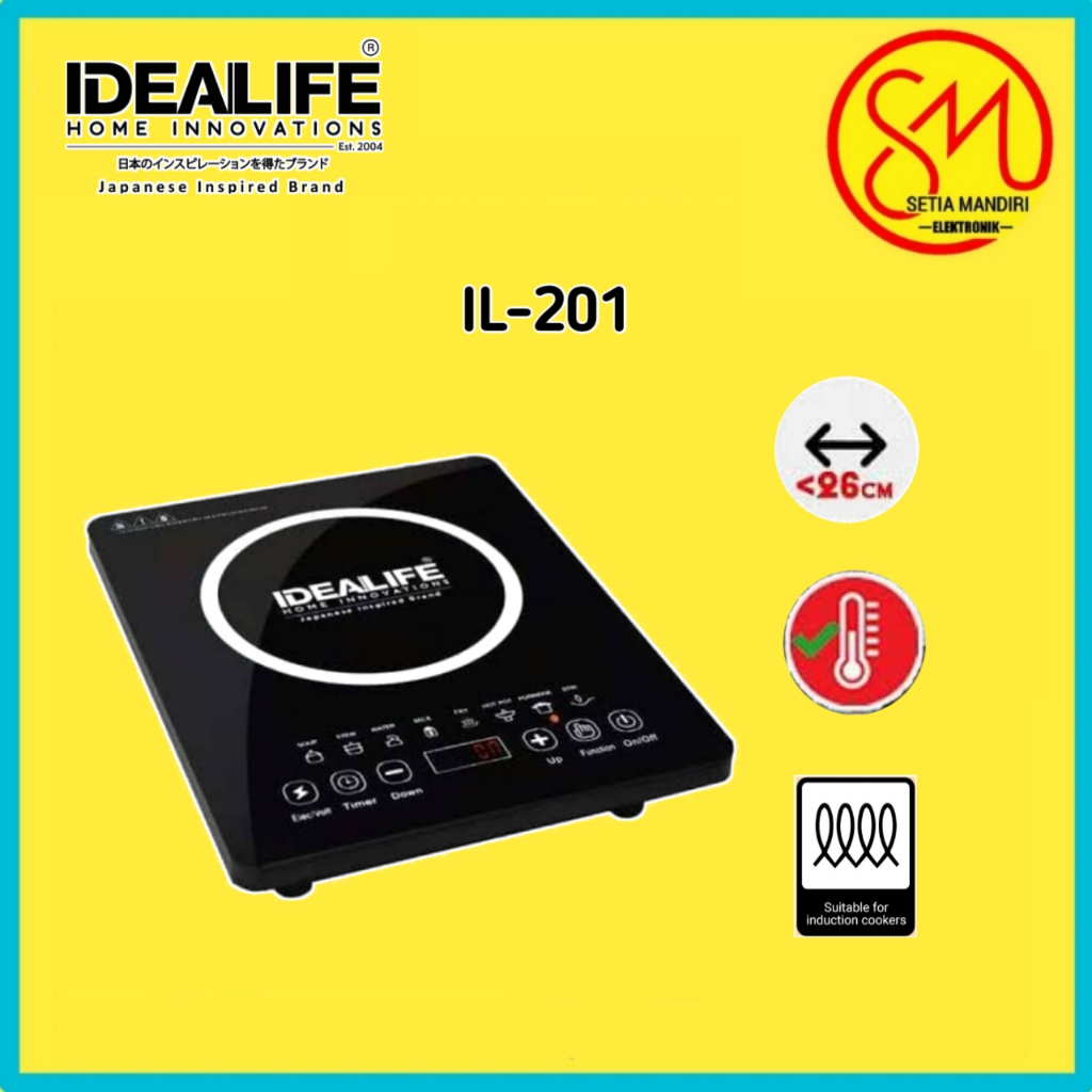 IDEALIFE IC-1301 Kompor Listrik Induksi IL-201 Garansi Resmi