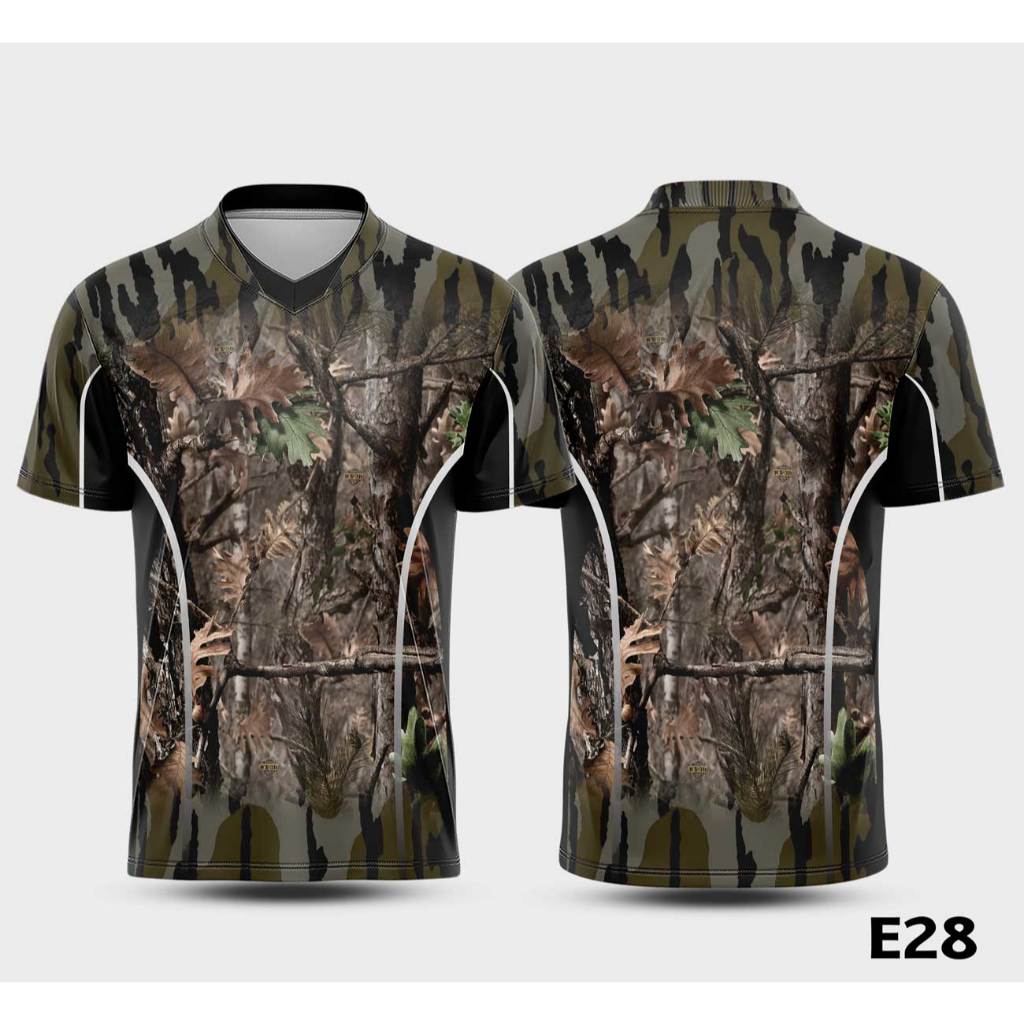 baju camo berburu lengan pendek