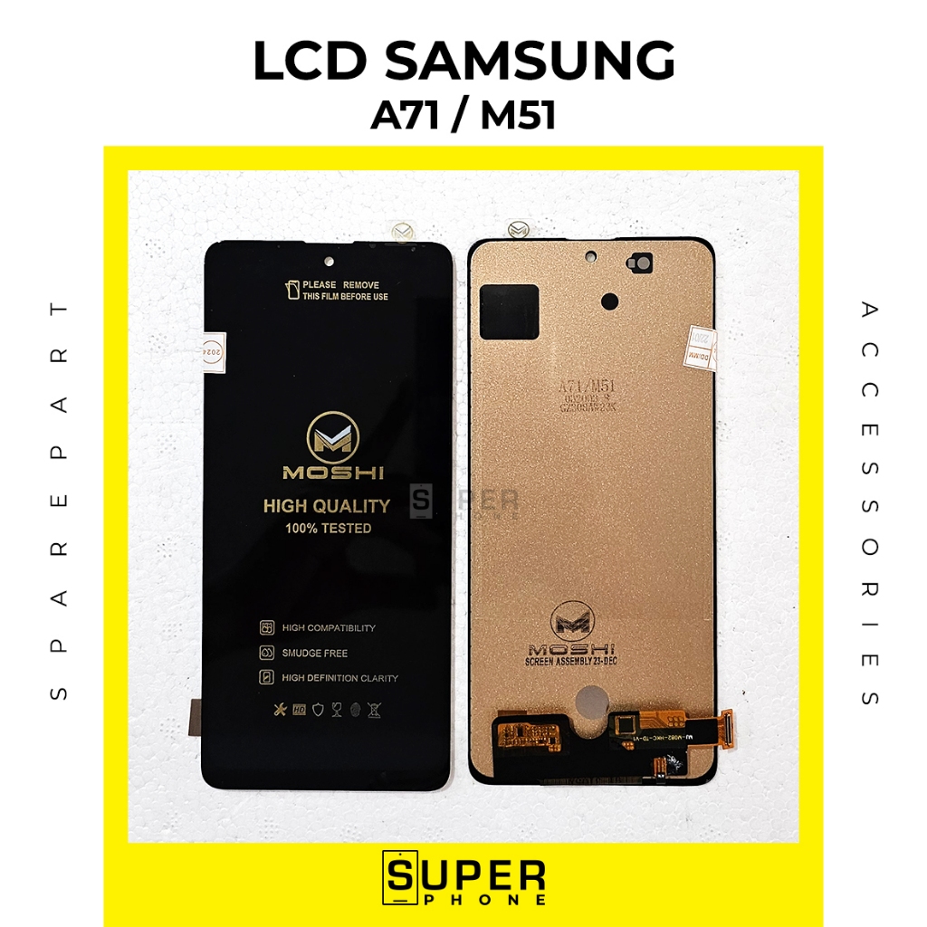 LCD Touchscreen SAMSUNG A71 / M51 Fullset Moshi High Quality