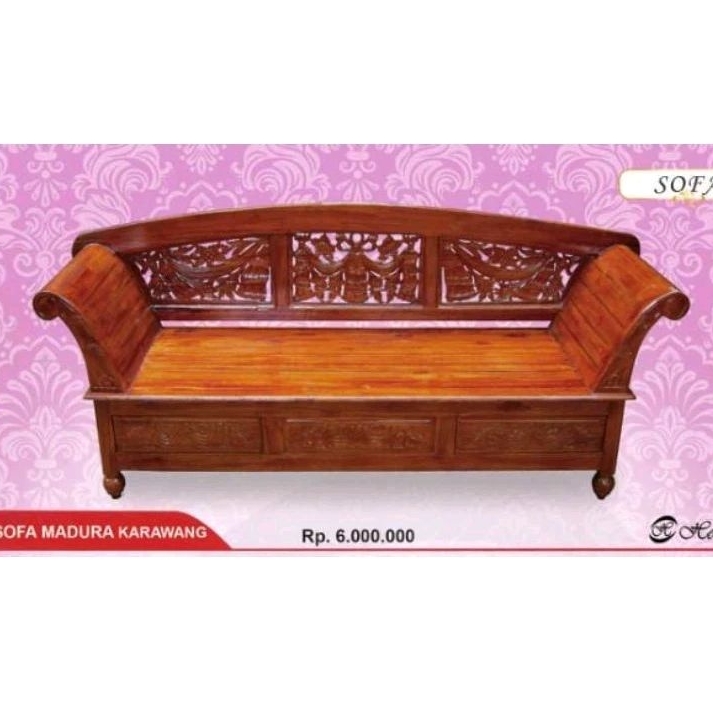 Kursi Santai Bale-Bale Kayu Jati Jepara Madura Karawang