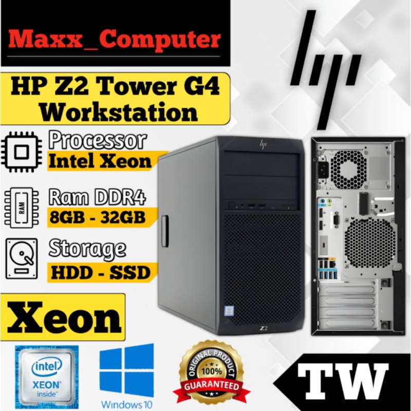 Pc Server HP Workstation Z2 Tower G4 Xeon E - 2174G 3.80Ghz / Ram 16Gb / Ssd 512Gb + Windows 10 pro 