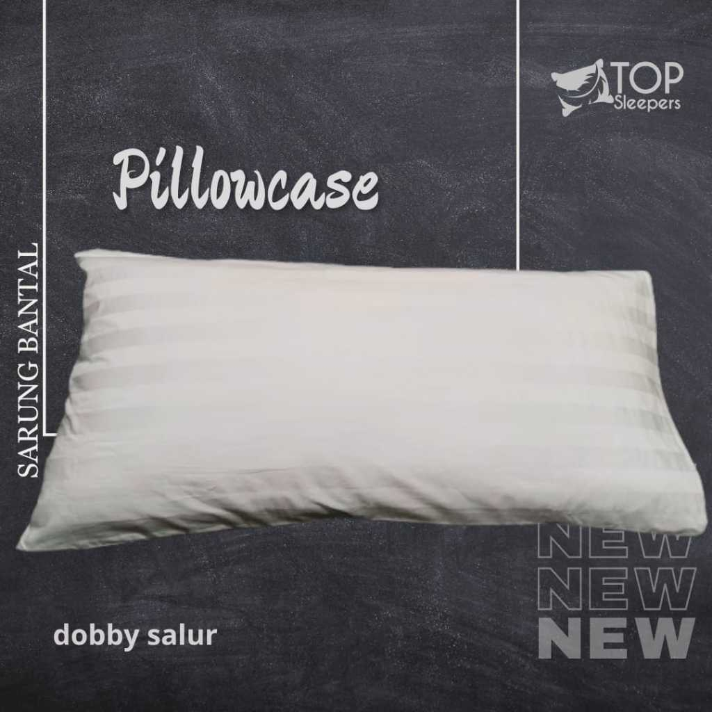 Sarung Bantal Kain Dobby Salur 250-300TC Pillowcase 100% Cotton 200-300TC