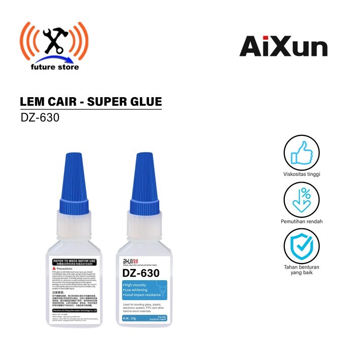 

Aixun AX-DZ630 Lem Cair Super Glue High-end mobile phone repair special glue 630 has no irritating odor, fast curing, flexible and not whitening Lem Aixun Original