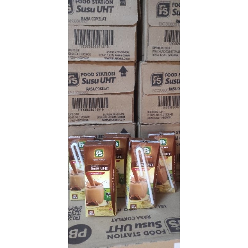 

Susu UHT food station coklat @200ml isi 24 Exp 2026