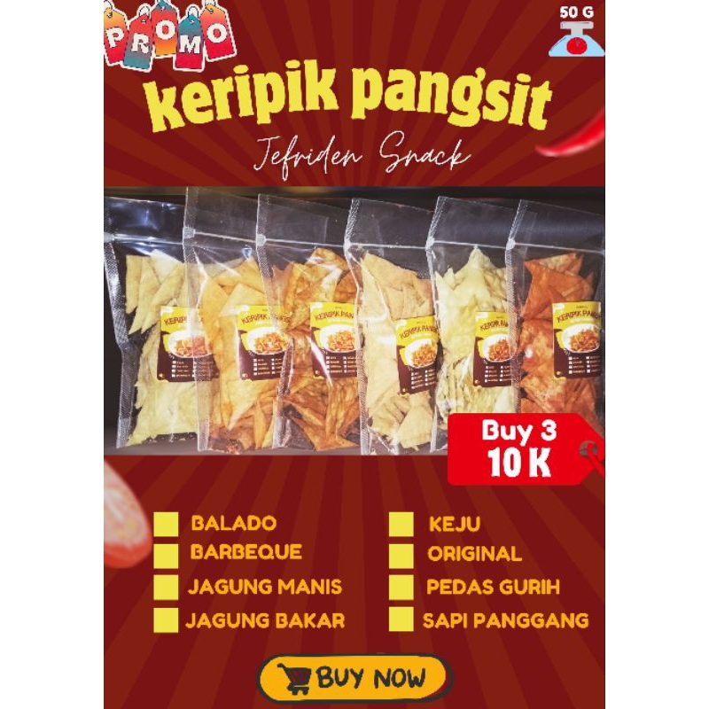 

KERIPIK PANGSIT Buy 3 Rp.10.000