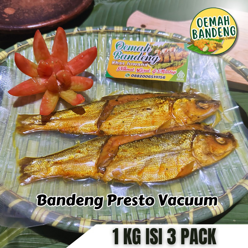 

PAKET 1 KG BANDENG PRESTO ISI 3 PACK VACUUM KHAS JUWANA | OEMAH BANDENG