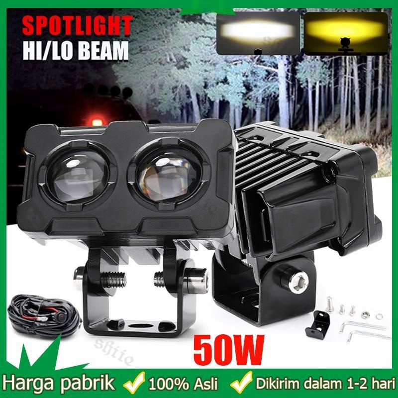 Lampu Tembak Sorot LED Laser 2 Mata/Lampu Sorot Led Lampu Tembak SQL 2 Mata LED Laser Gun Lampu Soro