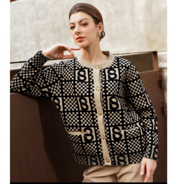 IVY PLAID CARDIGAN BY BUTTONSCARVES